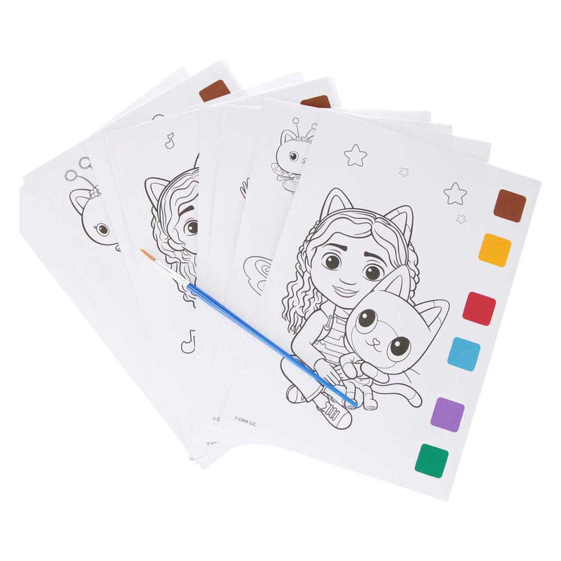 Load image into Gallery viewer, Gabby's poppenhuis schilderen met water - 10 kleurplaten
