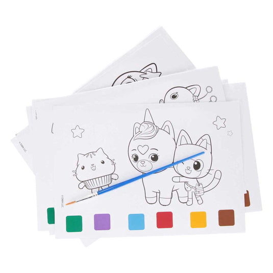 Gabby's poppenhuis schilderen met water - 10 kleurplaten