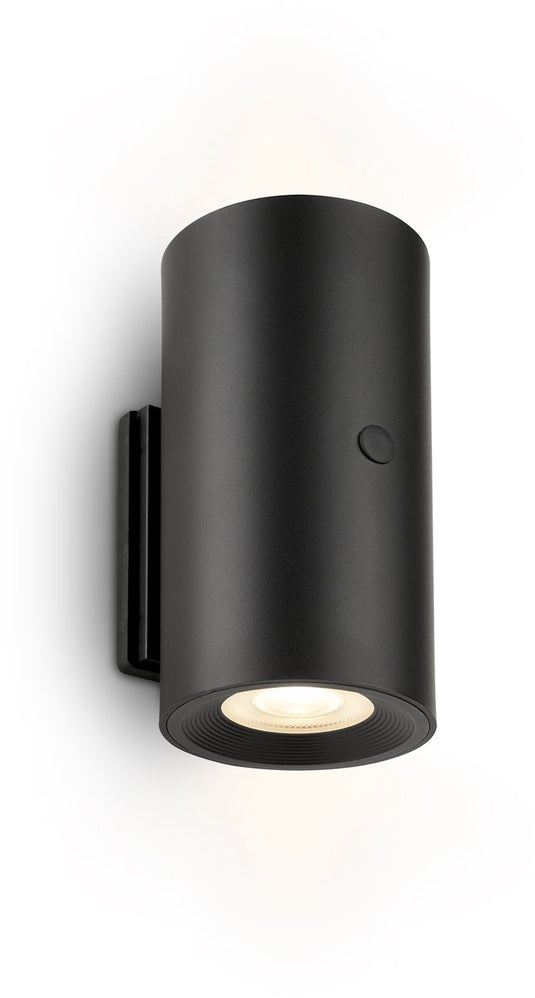 B.k.licht briloner misy – oplaadbare wandlamp – zonder stroomaansluiting boren – dimbaar met touch – warm wit licht – zwart – ø6 x 12 cm