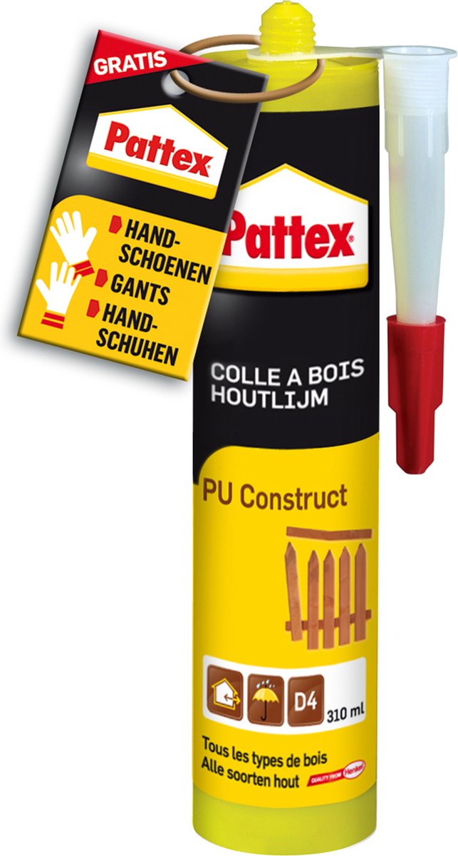 Afbeelding laden in galerijviewer, Pattex pu construct 310 ml bouwkit | sterke en duurzame constructielijm | ideaal voor constructietoepassingen | betrouwbaar en gemakkelijk te gebruiken.
