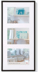 Walther new lifestyle - kunststof lijst - fotoformaat 3x 15x20 cm - zwart
