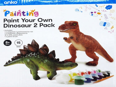 Playgo 2 dinosaurussen om te schilderen tyrannosaurus rex en stegosaurus