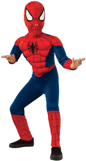 Rubies france - spiderman luxe kostuum voor kinderen - 122 128 (7-8 jaar)