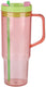 Alpina beker met rietje en handvat 750ml – tumbler – roze