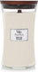 Woodwick hourglass large geurkaars - white teak - 130 branduren
