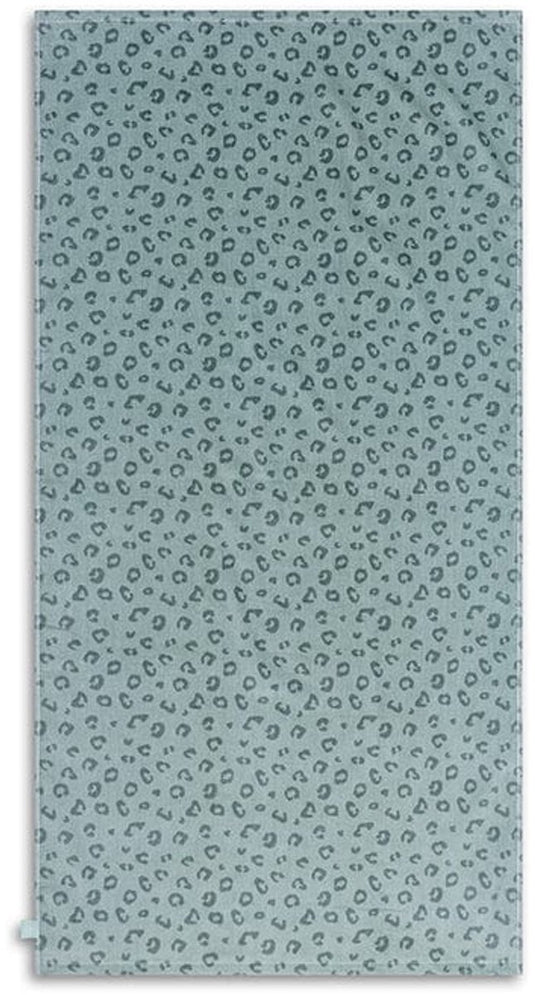 Swim essentials - strandlaken - 135 x 65 cm- handdoek - luipaardprint - 100% katoen - groen