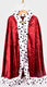 Den goda fen verkleedcape koning rood fluweel 98-128 3-8 jaar speelgoed.
