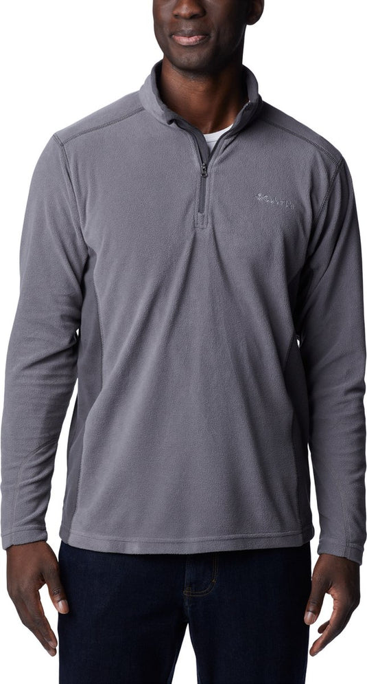 Columbia klamath range™ ii half zip fleece trui - fleecetrui met halve rits - outdoortrui heren - grijs - maat l