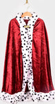 Den goda fen verkleedcape koning rood fluweel 98-128 3-8 jaar speelgoed.