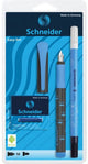 Schneider schrijfwaren schneider vulpen set - easy - blauw - set vulpen - inktwisser - inktpatronen - s-74390