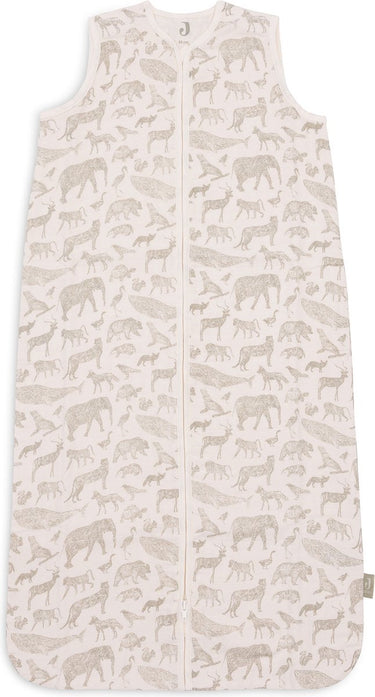 Jollein baby zomer slaapzak hydrofiel 90cm animals - olive green