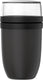 Mepal lunchpot xl ellipse - 750 + 300 ml - yoghurtbeker en muesli beker to go - geschikt voor vriezer. magnetron en vaatwasser - nordic black