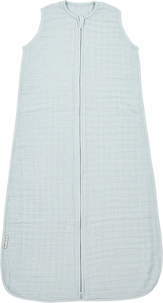 Meyco baby uni baby zomerslaapzak - pre-washed hydrofiel - grey blue - 110cm - 0.5 tog