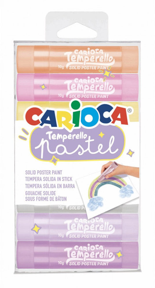 Carioca temperello pastel 8 verfrollers in transp.box