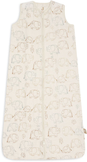Jollein slaapzak baby mouwloos 70cm - hydrofiel - elephant tales