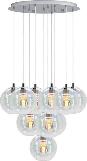 Eglo ariscani 2 hanglamp - e27 - ø 65.5 cm - chroom gekleurd glas
