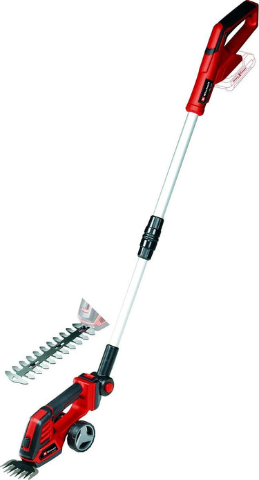 Einhell accu gras- heggenschaar ge-cg 18 100 li t solo - power x-change - 18 v li-ion - telescoopsteel - knipbreedte grasschaar: 10 cm - snoeibreedte heggenschaar: 20 cm - excl. accu en lader