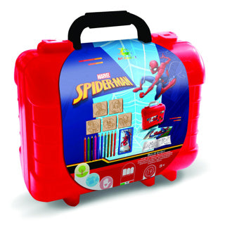 Multiprint spiderman kleuren stempel kofferset | 2 stuks