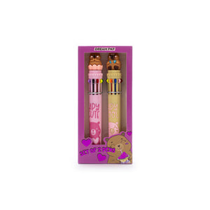 Dream pop set van 2 multicolor pennen capibara