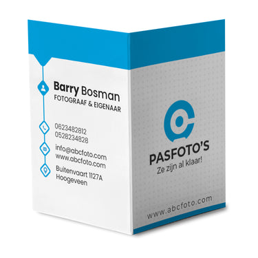 Benel pasfotomapjes wit met print 1000 st.