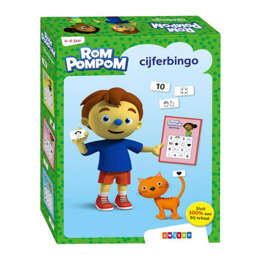 Zwijsen rompompom cijferbingo