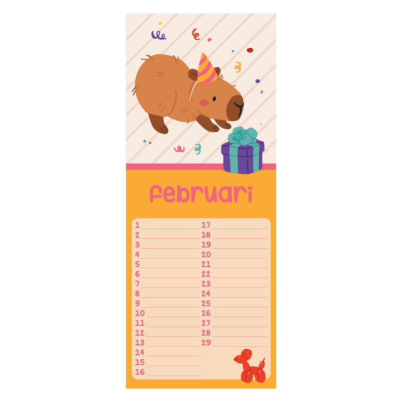 Afbeelding laden in galerijviewer, Verjaardagskalender - capybara alle
