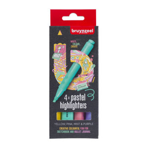 Bruynzeel markeer stiften pastel kleuren 4 stuks | 3 stuks