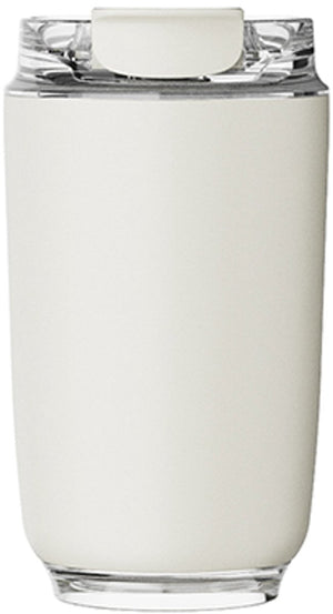 Kozie rvs koffiebeker 240 ml – dubbelwandig geïsoleerd – crème beige – voor koffie en thee