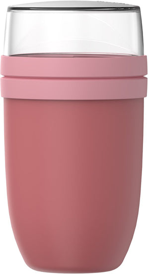 Mepal lunchpot xl ellipse - 750 + 300 ml - yoghurtbeker en muesli beker to go - geschikt voor vriezer. magnetron en vaatwasser - vivid mauve