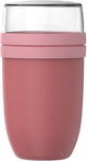 Mepal lunchpot xl ellipse - 750 + 300 ml - yoghurtbeker en muesli beker to go - geschikt voor vriezer. magnetron en vaatwasser - vivid mauve