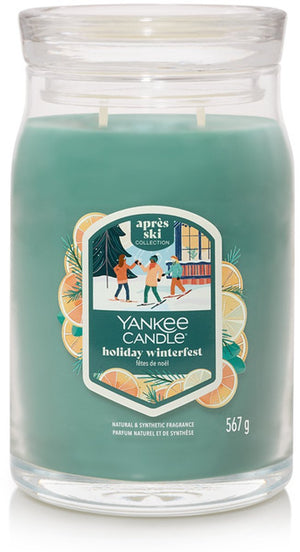 Yankee candle - holiday winterfest large jar geurkaars - 90 branduren - twee lonten