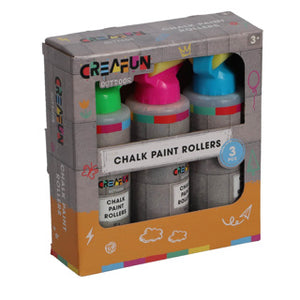 Creafun stoepkrijt rollers 3 stuks oudoor | 6 stuks