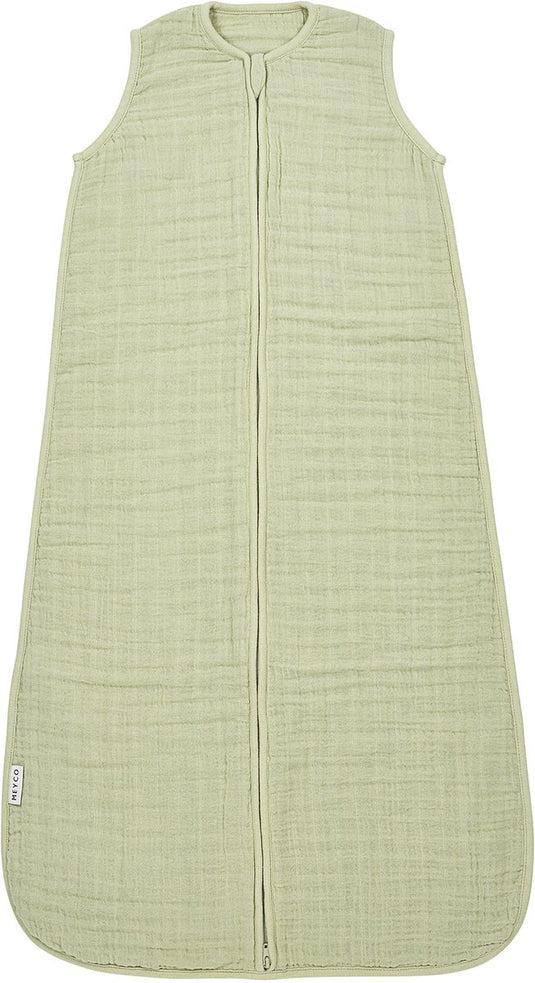 Meyco baby uni baby zomerslaapzak - pre-washed hydrofiel - soft olive - 60cm - 0.5 tog
