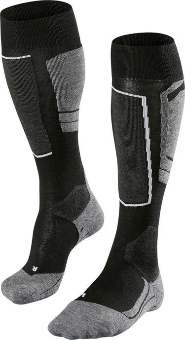 Falke sk4 warm dun wol functioneel materiaal skisokken dames zwart - maat 35-36