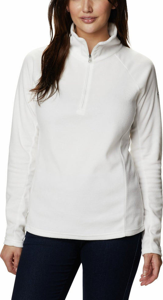 Columbia glacial™ iv 1 2 zip fleece trui - fleecetrui met halve rits - outdoortrui dames - wit - maat m