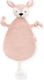 Jollein - knuffeldoekje deer (pale pink) - speenknuffel, speendoekje baby, speendoek - katoen