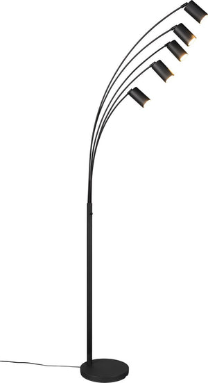 Trio marley - vloerlamp - zwart mat - excl. 5x gu10 4,5 w -