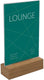 Sigel - tafelstandaard - a6 - eiken voet - glashelder acryl 1.5mm - si-ta252