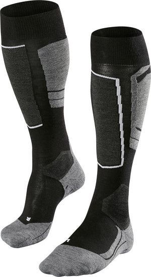 Falke sk4 warm dun wol functioneel materiaal skisokken dames zwart - maat 41-42