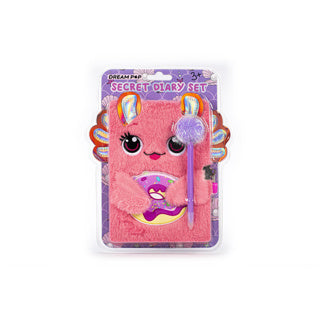Dream pop fluffy dagboek axelot met pompompen | 6 stuks