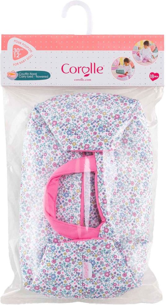 Corolle draagbed poppen bloemen - reiswieg voor babypoppen 30 cm.