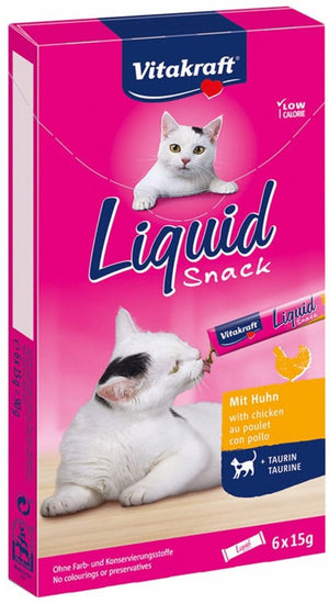Vitakraft liquid snack - kip - kattensnack - 6 st