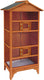 Flamingo volière classic nevada bruin – houten volière voor buiten binnen – 78x57x157,5 cm – vogelkooi hout