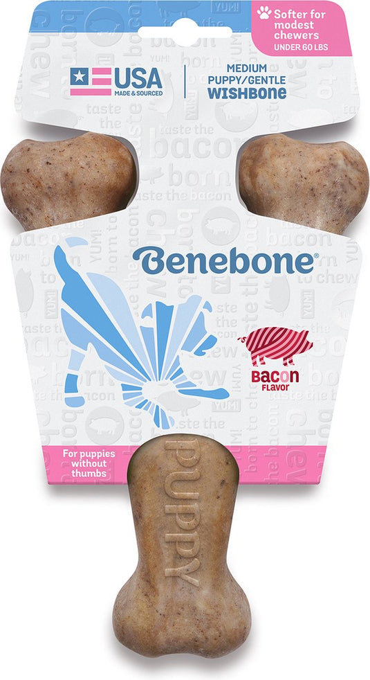 Benebone - kauwartikelen - ben wishbone puppy bacon -m 809600 - 197417