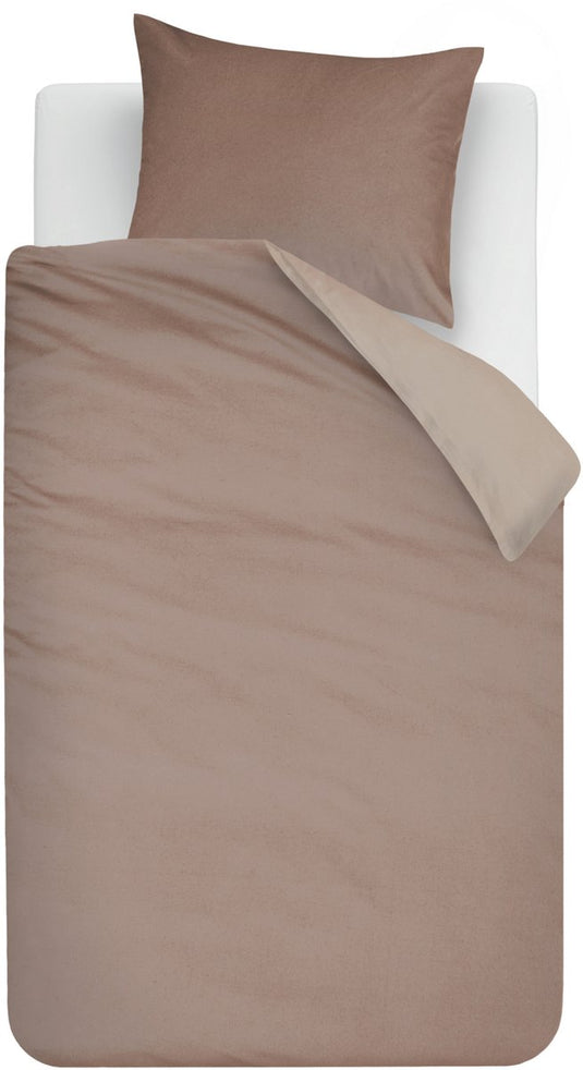 Beddinghouse warm dekbedovertrek - eenpersoons - 140 x 200 220 cm - roze