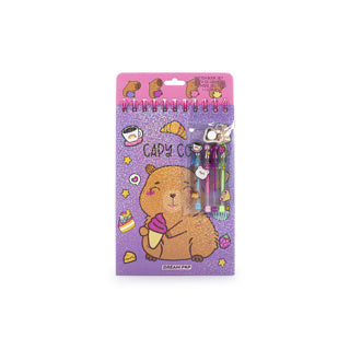Load image into Gallery viewer, Dream pop schets en stickerboek capibara
