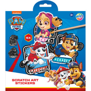 Creative craft group scratch art stickers - paw patrol, 6dlg.