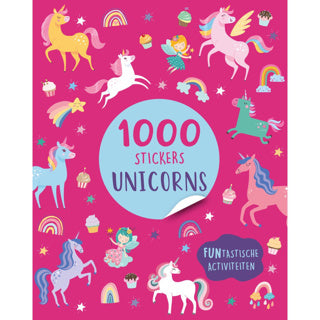 Boek stickerboek 1000 stickers unicorn | 2 stuks