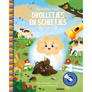 ギャラリービューアに画像をロードする, Lantaarn publishers speuren naar drolletjes en scheetjes zoekboek met kartonnen zaklamp
