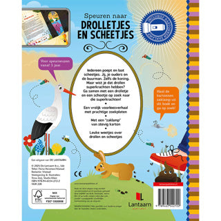 ギャラリービューアに画像をロードする, Lantaarn publishers speuren naar drolletjes en scheetjes zoekboek met kartonnen zaklamp
